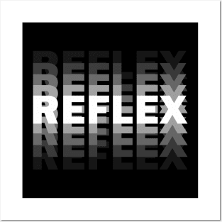 REFLEX - WHITE text with blur Posters and Art